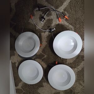 LT 5/6 in. Integrated LED Recessed Light Trim Retrofit Module with Baffle Trim 5